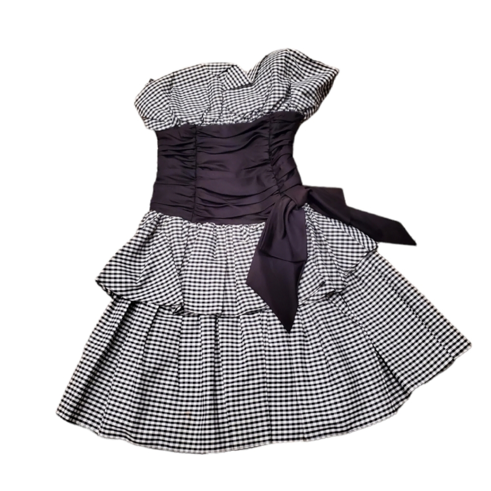 Vintage Plaid Midi Dress